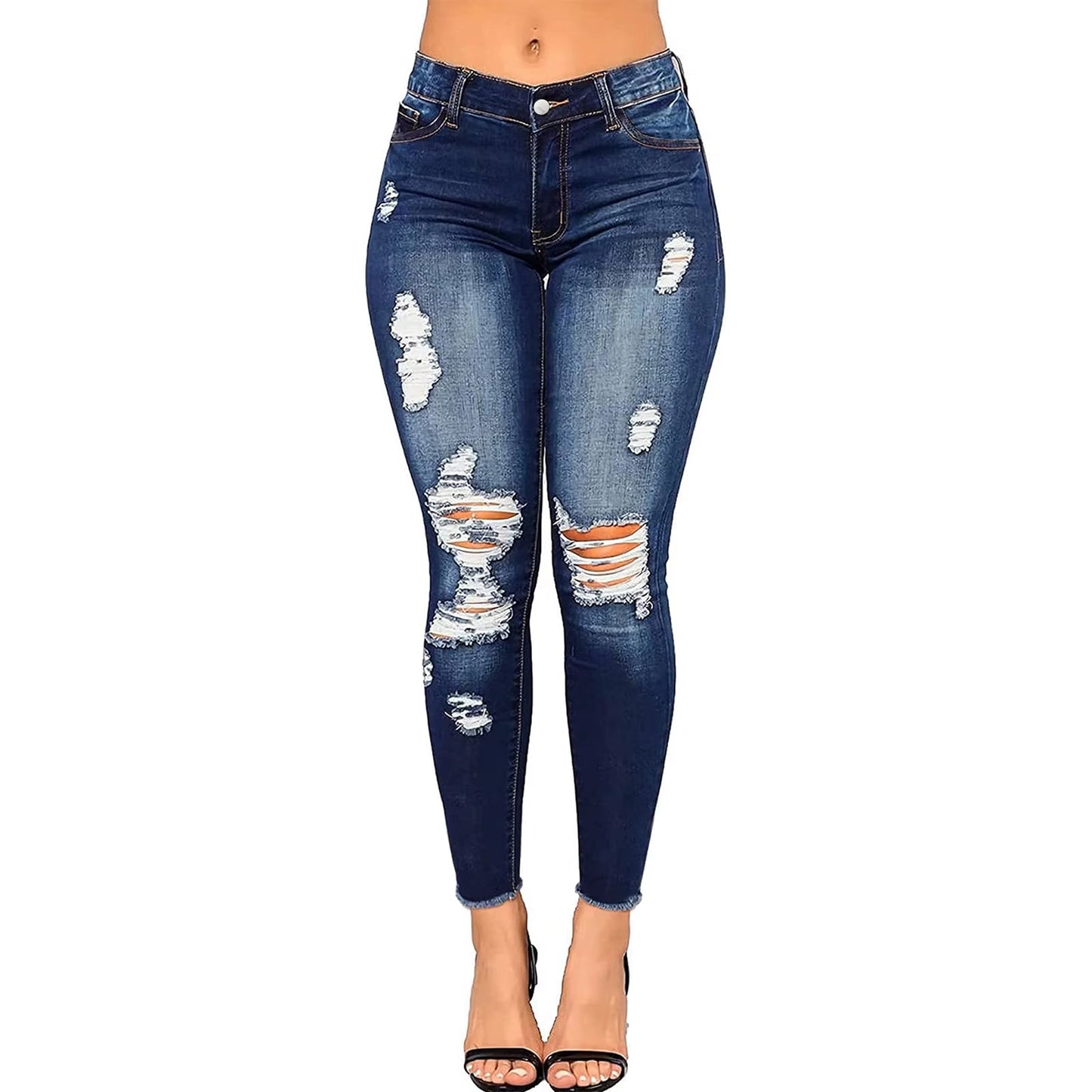 Trendy High Waist Skinny Jeans