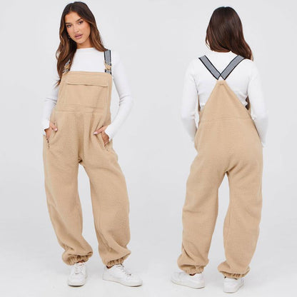 Cozy Sherpa Bib Overalls