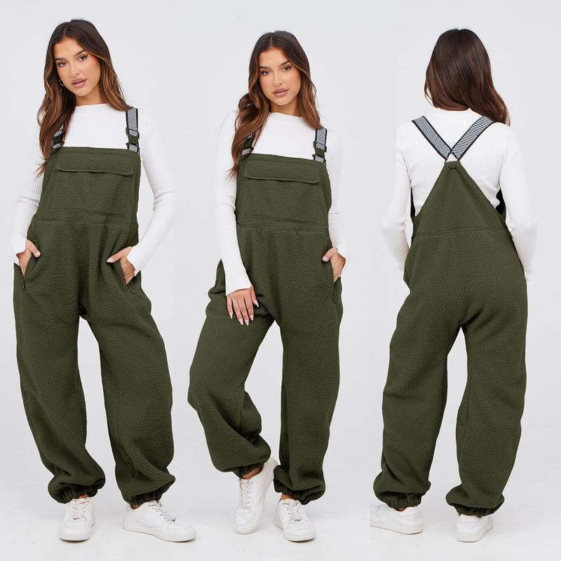 Cozy Sherpa Bib Overalls
