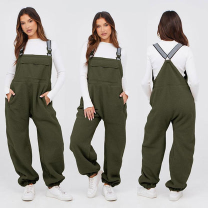 Cozy Sherpa Bib Overalls
