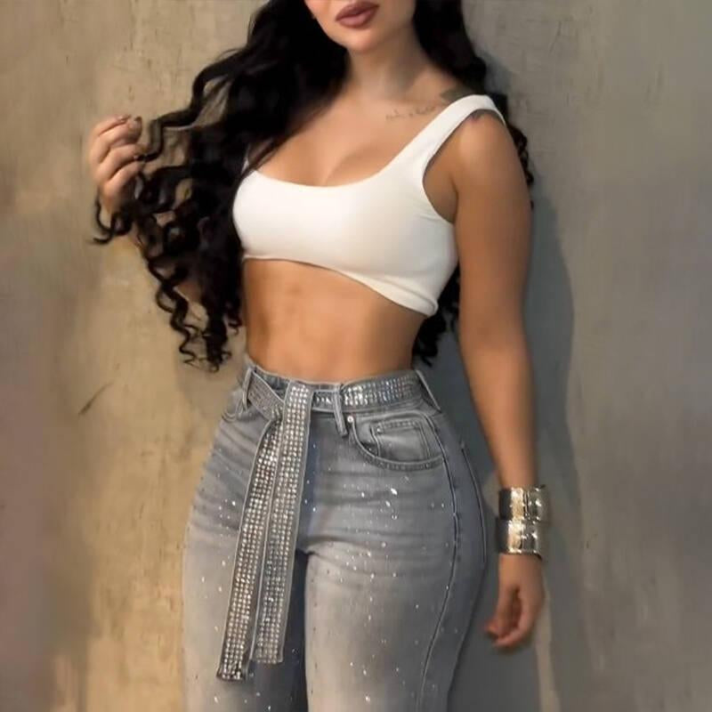 Sparkle Chic Rhinestone Jeans