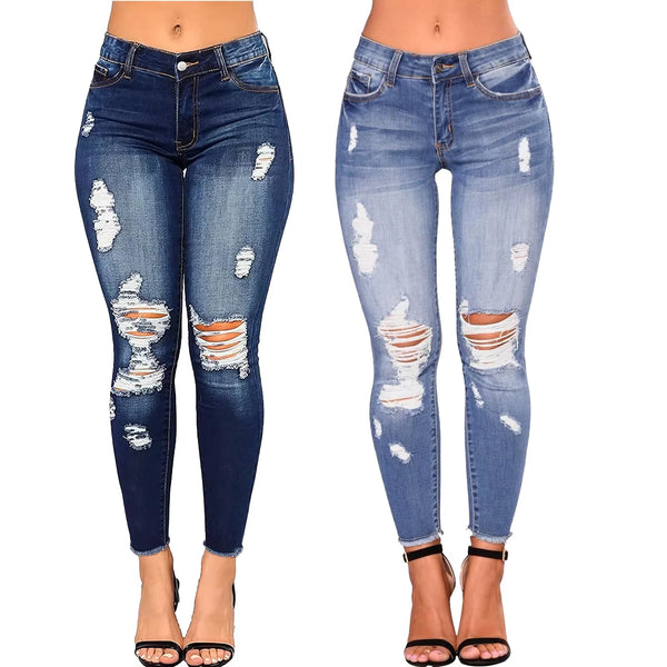 Trendy High Waist Skinny Jeans