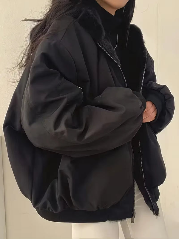 Reversable Fleece Oversized Coats