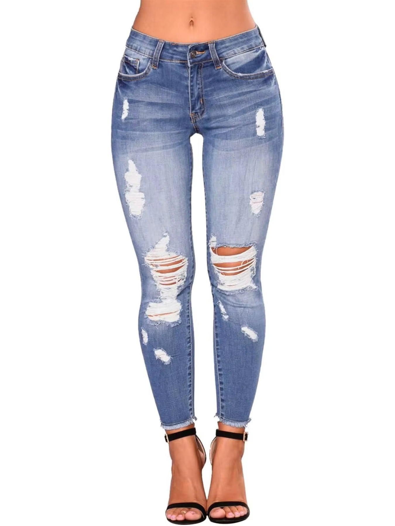 Trendy High Waist Skinny Jeans