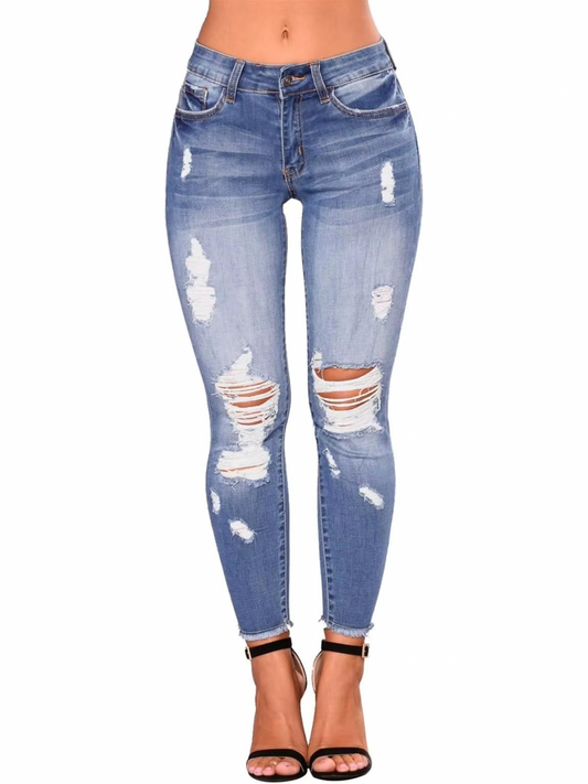 Trendy High Waist Skinny Jeans