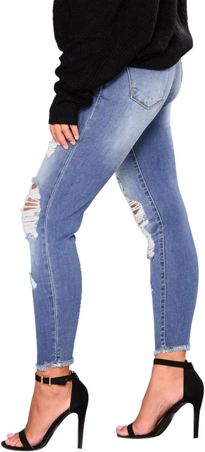 Trendy High Waist Skinny Jeans