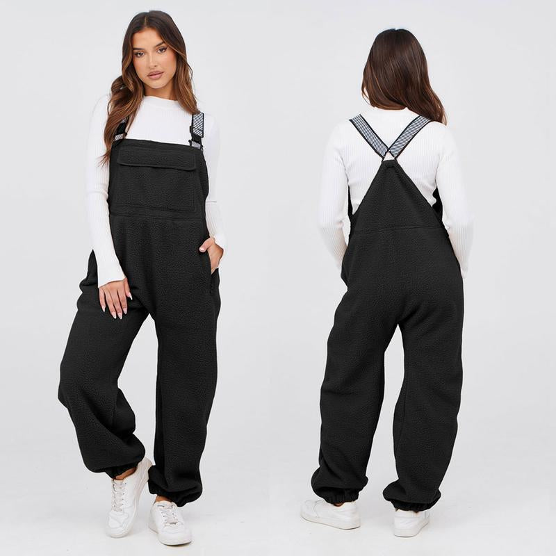 Cozy Sherpa Bib Overalls
