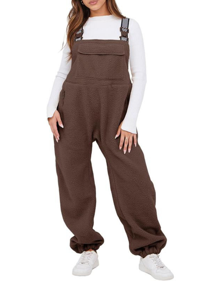 Cozy Sherpa Bib Overalls