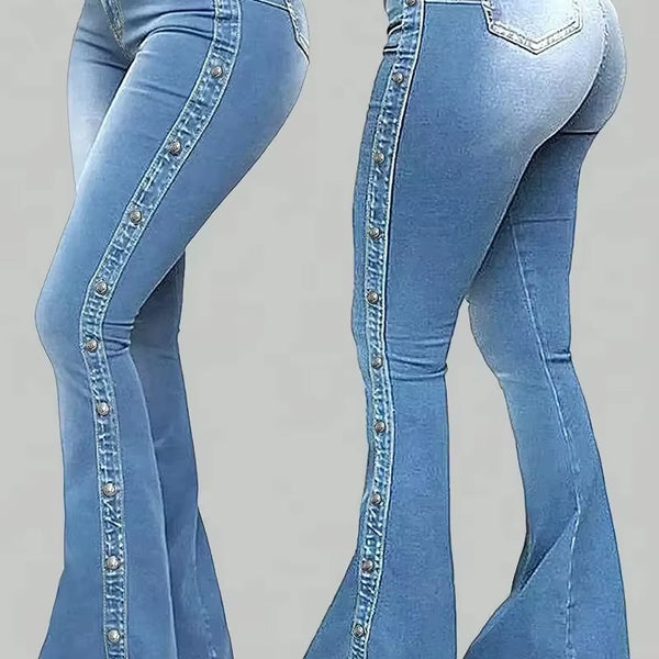 Chic Plus Size Flare Jeans