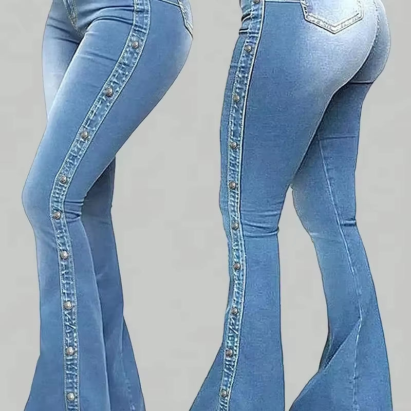 Chic Plus Size Flare Jeans