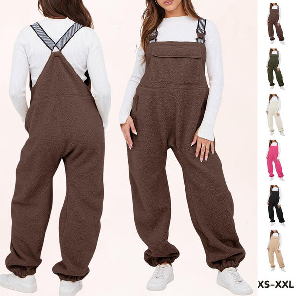 Cozy Sherpa Bib Overalls