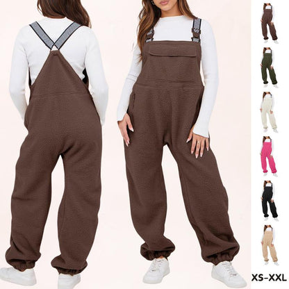 Cozy Sherpa Bib Overalls