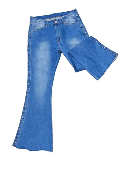 Chic Plus Size Flare Jeans