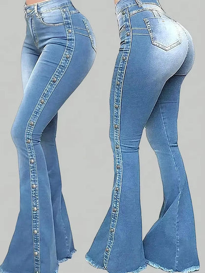 Chic Plus Size Flare Jeans